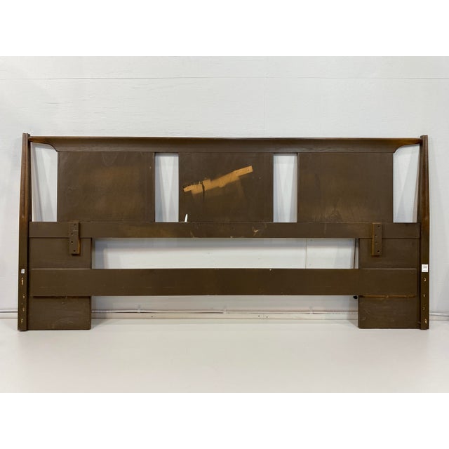 Vintage Broyhill Saga Walnut and Fruitwood Headboard King Size Chairish