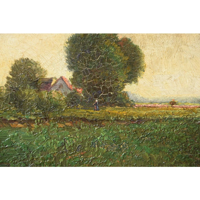 Ernst Haymann, Ernst Haymann, Small Painting, Harvest Landscape (Dachau?), Framed, 1890s, Oil For Sale - Image 7 of 12