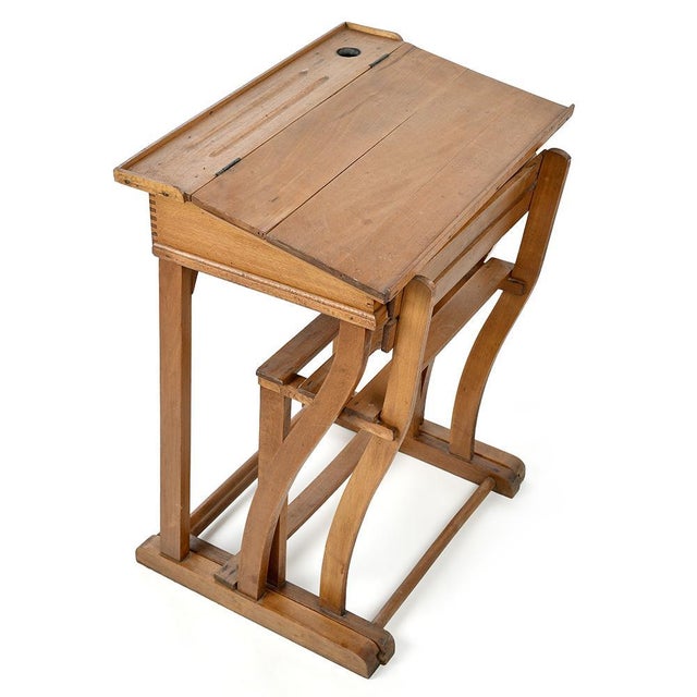 Wooden School Desk from Jouets Clerc For Sale - Image 3 of 7