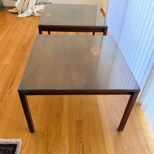 Pair of Early Walnut Side Tables by Lewis Butler for Knoll, Early 1950s For Sale - Image 14 of 17