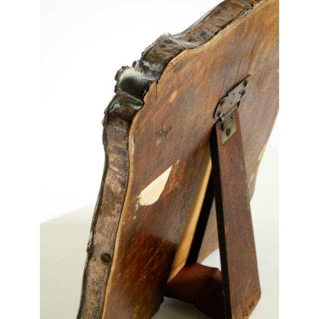 Wooden Table Mirror with Silver-Plated Frame, 1930s For Sale - Image 18 of 18