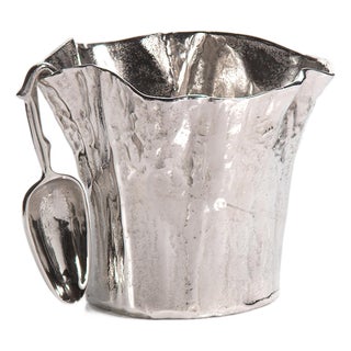 Kenneth Ludwig Chicago Artisan Aluminum Ice Bucket with Scoop For Sale