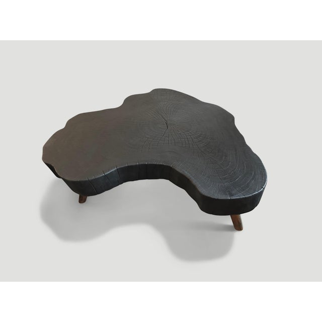 2010s Andrianna Shamaris Amorphous Charred Coffee Table For Sale - Image 5 of 5