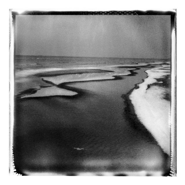 Frozen Beach #3 - Black and White Analogue Landscape Photography 2022 For Sale