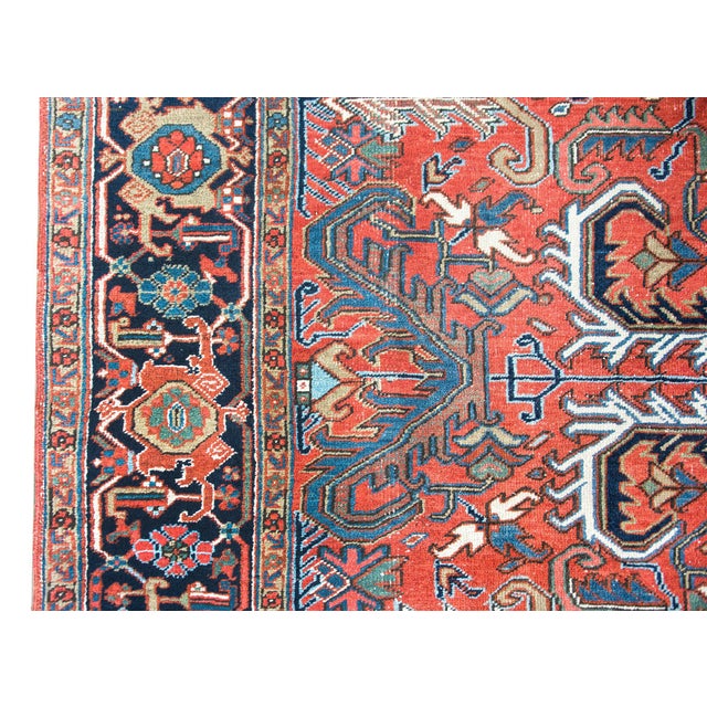 Early 20th Century Persian Heriz Rug For Sale - Image 11 of 15