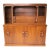 2 Pc. Bar Cabinet Walnut Toned Mid Century Deco Regency For Sale