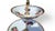 Vintage 3-Layer Cake Stand in Brass and Porcelain from Rheinpfalz Hartporzellan, Germany, 1960s For Sale - Image 10 of 15