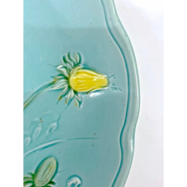 19th Century Antique Dandelion Majolica Compote For Sale - Image 5 of 6
