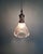 Metal Art Deco Pendant Light in Grooved Clear Glass, 1930 For Sale - Image 7 of 12