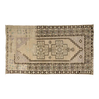 1960s Earthy Tones Handwoven Rug For Sale