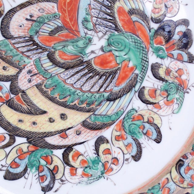 “Thousand Butterfly” Pattern Chinese Export Porcelain Plates- Set of 5 For Sale - Image 9 of 12