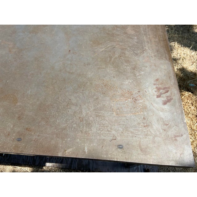 Modern Contemporary Steel Kitchen Table For Sale In Sacramento - Image 6 of 12