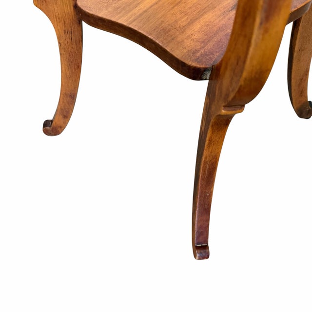 Wood Antique Two Tier Side, Drink Table For Sale - Image 7 of 7