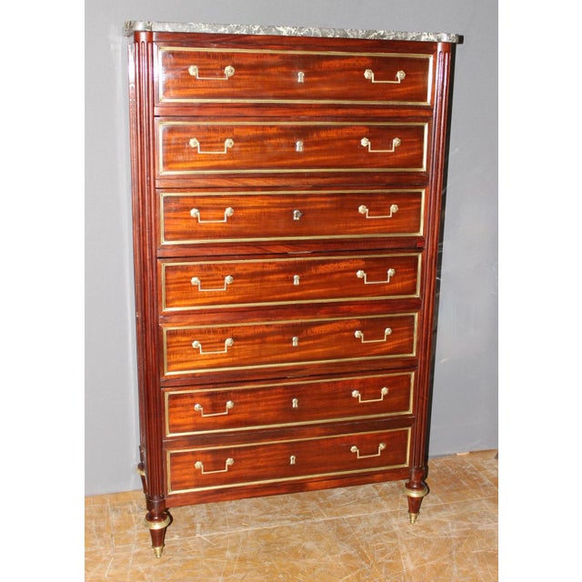 Louis XVI Style Mahogany Chest of Drawers, 18th Century For Sale - Image 17 of 17