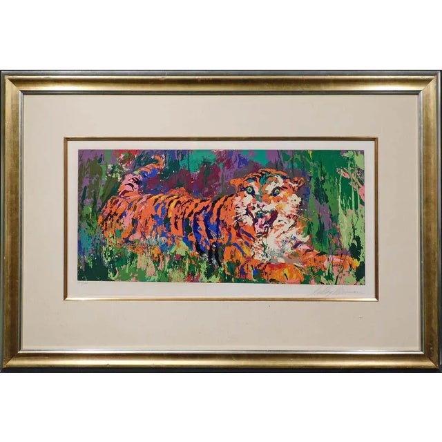 "Young Tiger" by LeRoy Neiman 1978 Original Limited Edition Serigraph on Paper Hand Signed by the Artist Image Size:11.5 "...