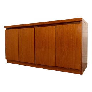 Vintage Mid Century Four Door Credenza For Sale