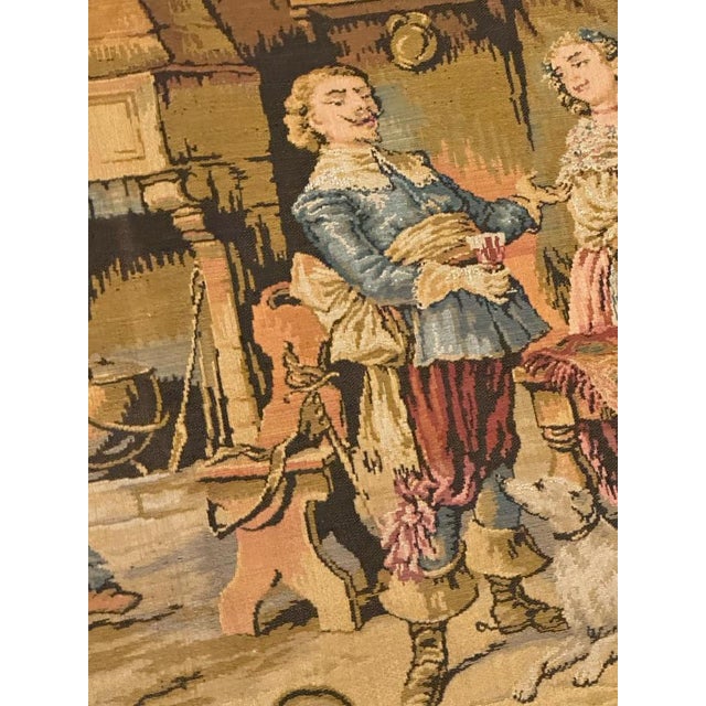 Vintage Aubusson Jaquar Tapestry, 1940s For Sale - Image 3 of 14