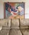 Postmodern Layered Silk Tapestry Painting by French Artist, Marie-Laure Ilie, 1980s For Sale - Image 3 of 16