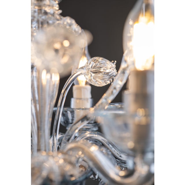 Vintage Art Deco Murano Glass Chandelier by Flavio Poli for Seguso, 1950s For Sale - Image 10 of 13