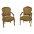 Pair Gold Finish French Open Armchairs For Sale