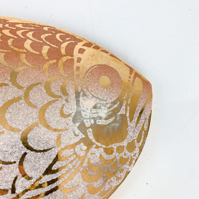 Rare Vintage Ernest Sohn Fish Art Pottery Tray Mid Century Modern Wall Hanging For Sale - Image 4 of 11