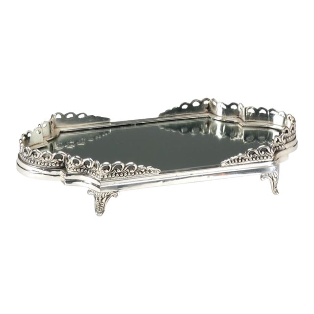 Wildwood Mirrored Tray With Gallery For Sale