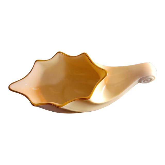 1970s Lenox Porcelain Fruits of Life Cornucopia Bowl For Sale