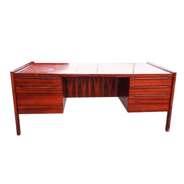 Danish Modern Cherry Wood Mid Century Modern Desk Chairish