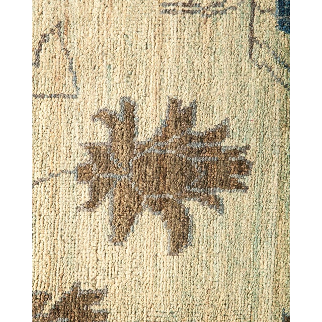 Contemporary Eclectic Collection Hand-Knotted Area Rug - Light Blue Collection 10' 4" X 13' 9" For Sale - Image 3 of 10