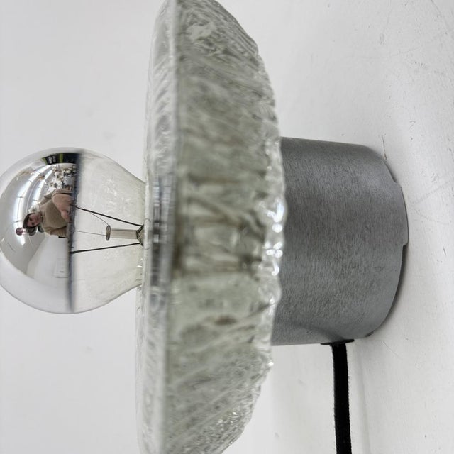 Ice Glass Wall Light or Flush Mount from Peill & Putzler, 1970s For Sale - Image 9 of 18