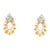Late 20th Century Pair of Small Gold Ribbed Doorknocker Earrings For Sale
