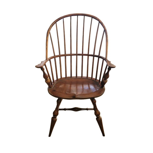 1970s D. R. Dimes Signed Continous Bow Back Arm Chair For Sale - Image 11 of 11