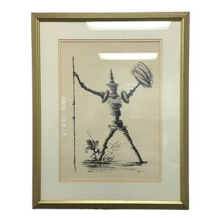“The Warrior” Salvador Dali Original Lithograph Plate Signed For Sale