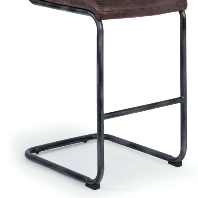 Regina Andrew Dylan Leather Bar Stool, Distressed Whiskey - Set of 2 For Sale - Image 4 of 7