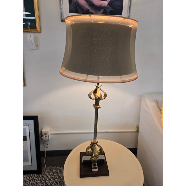 John Richards Brass Lamp For Sale - Image 4 of 4