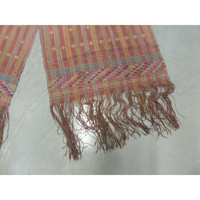 Asian Vintage Asian Tent Banners With Hand-Knotted Fringes. For Sale - Image 3 of 4
