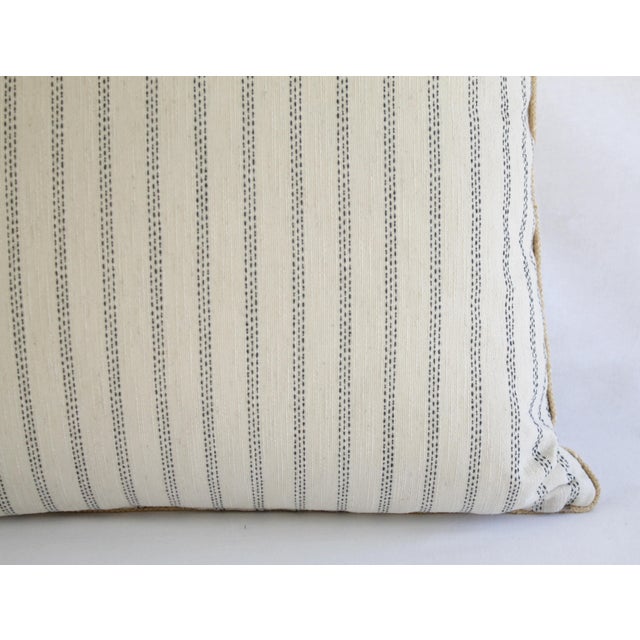 Custom Ticking Stripe Braided Jute Cord Pillow Chairish