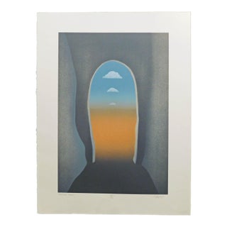 1980s John Axton "Hacienda Dream" Signed Numbered Lithograph, Southwestern, For Sale