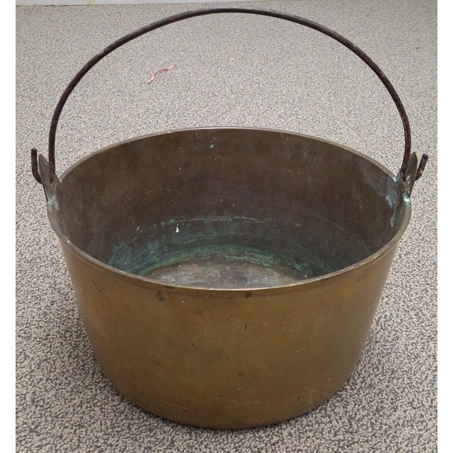 American Cast Brass and Forged Iron Handled Pail Bucket, Circa 1860s For Sale - Image 4 of 9