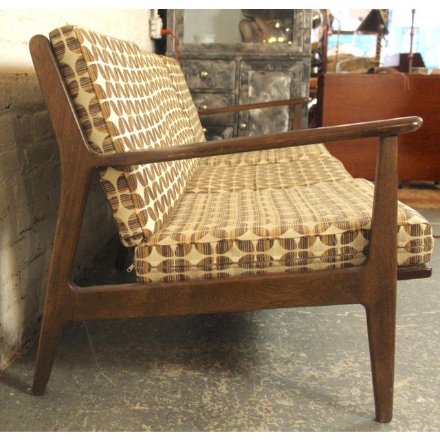 Mid-Century Three Seat Spindle Back Sofa For Sale - Image 4 of 13