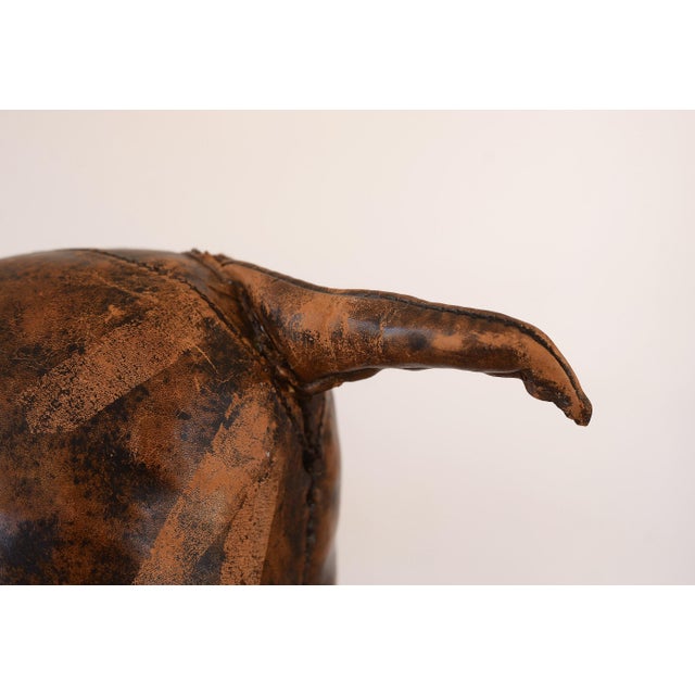 Vintage 1960s Dmitri Omersa Leather Hippo For Sale - Image 13 of 16