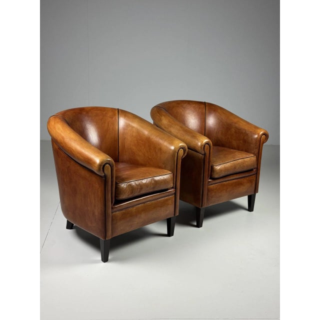Set of Sheepskin Club Chairs For Sale - Image 14 of 18