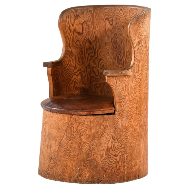 Swedish Stump Chair by Emil Cederlund for Mora For Sale