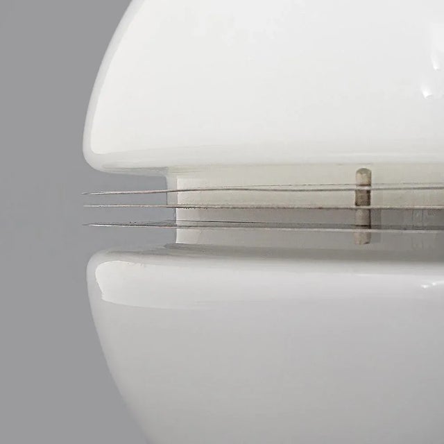 White Glass Table Lamp by Enrico Tronconi for Tronconi, 1970s For Sale - Image 13 of 15