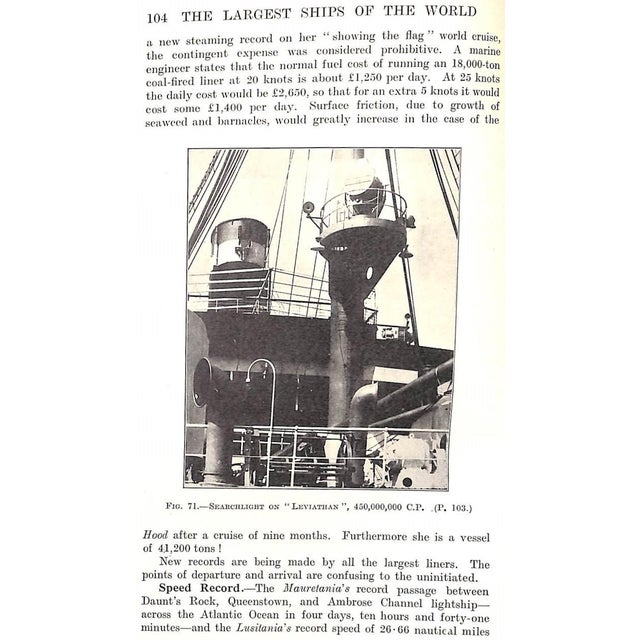 Traditional "The Largest Ships of the World" 1926 Wilson, v.s. Fellowes For Sale - Image 3 of 12