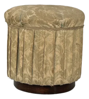 Italian Ottoman in Fabric, 1900s
