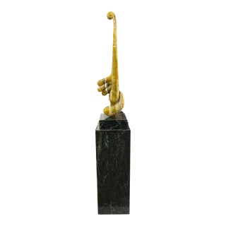 Prince Monyo Mihailescu-Nasturel Sculpture With Verde Marble Pedestal For Sale