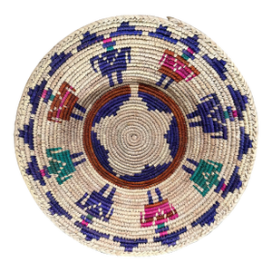 Southwest Navajo Inspired Woven Basket Vintage