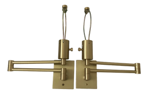 Mendizabal Industria Brass Swing Out Arm Wall Lamps Modern- a Pair