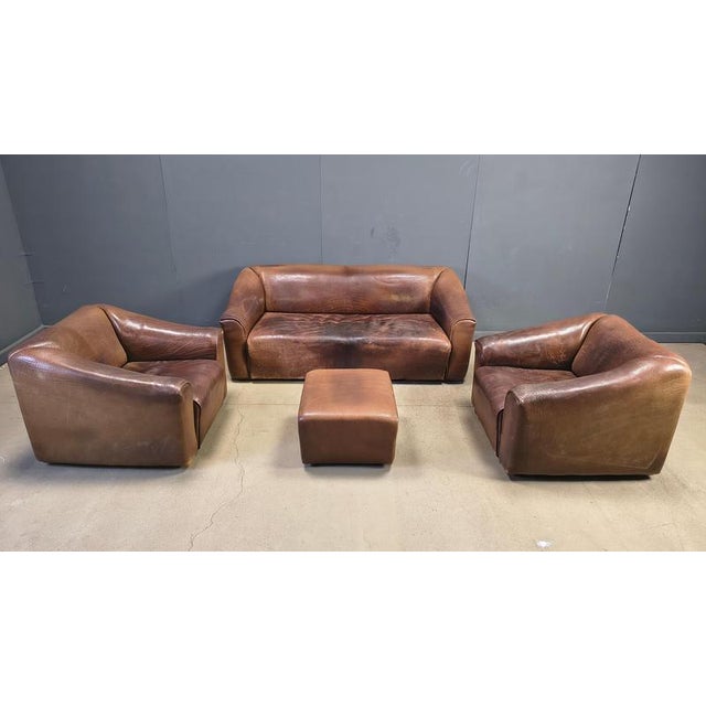 Set of gorgeous chocolate brown neck leather DS47 sofas from De Sede. De Sede, renowned for using the best quality leather...